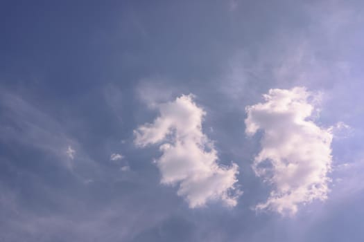 The cloudy beautiful sky with the light shining from the sun. The softness of the cloud creates a feeling of relaxation. copy space.