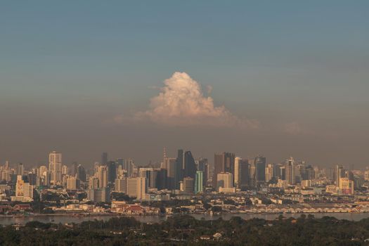 Bangkok, Thailand - Nov 20, 2020 : City view of Bangkok afternoon creates energetic feeling to get ready for the day waiting ahead. No focus, specifically.