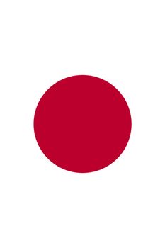 Vertical Japanese flag. Official state symbol of country. Official colors.