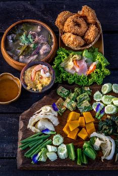 Set manu for dining with family, friends or lovers, Thai Traditional Food.