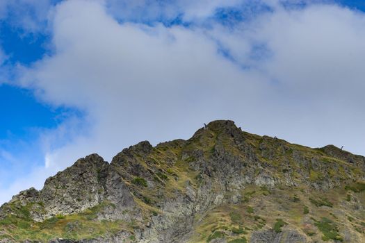 Sochi, Russia. mountain landscape with rocky slopes on Krasnaya Polyana.