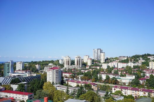 city skyline with views of the Sunny city of Sochi, Russia