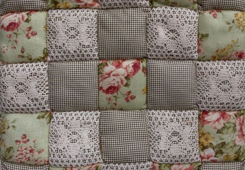 Texture of Vintage retro Chair Cushions in close up. Background of Chair Cushions.