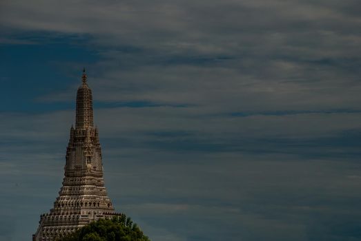 Bangkok, thailand 21 Jul, 2019 : Wat Arun Ratchawararam Ratchawaramahawihan, the temple of Dawn bangkok is a temple on the Thonburi west bank of the Chao Phraya River Wat Arun is among the best known of Thailand's landmark, Close-up