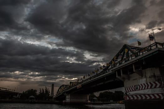 Bangkok, thailand 21 Jul, 2019 : Phra Phuttha Yodfa Bridge, Memorial Bridge.