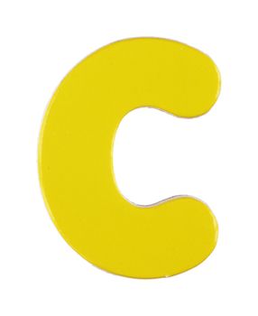 A lower case c magnetic letter on white with clipping path