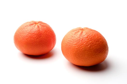 ripe tangerines on a white background. isolate. High quality photo