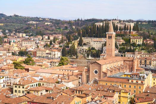 Aerial View of Verona from Torre dei Lamberti