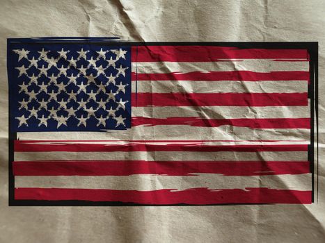 Grunge UNITED STATES flag or banner