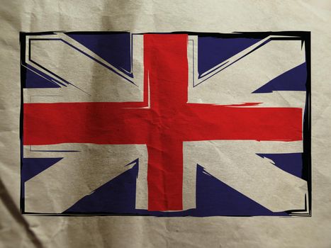 Grunge UK flag or banner