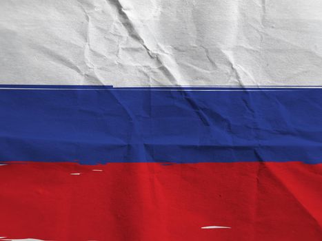 Grunge RUSSIA flag or banner