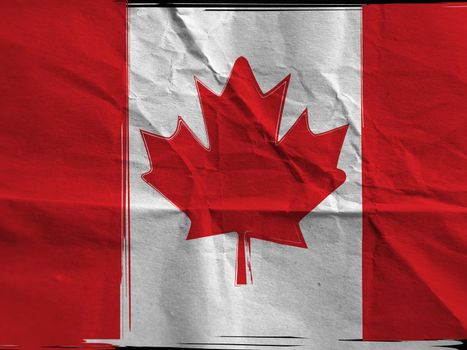 Grunge Canada flag or banner