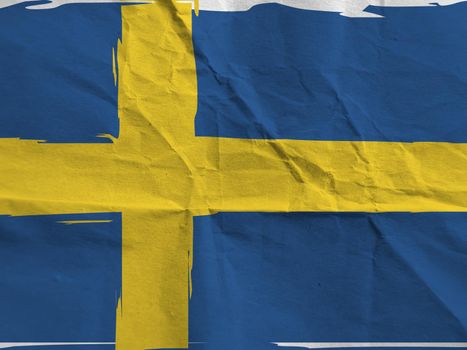 Grunge SWEDEN flag or banner