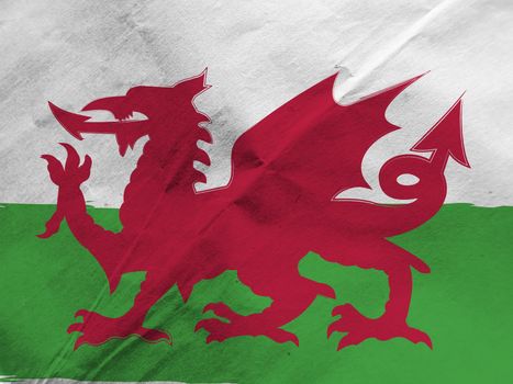 Grunge WALES flag or banner