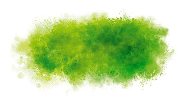 Green watercolor paintbrush texture background