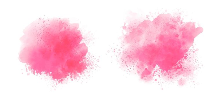 Pink watercolor on white background