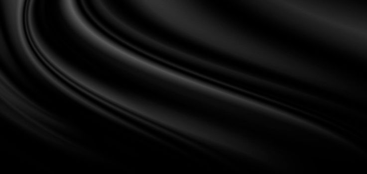 Black luxury fabric background with copy space