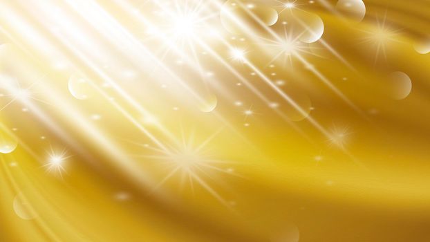 Abstract gold luxury fabric with light effect background