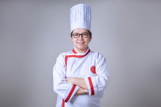 Asia Women in uniform chef of portrait