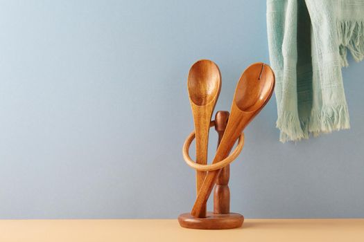 Still Life with couple spoon wooden 