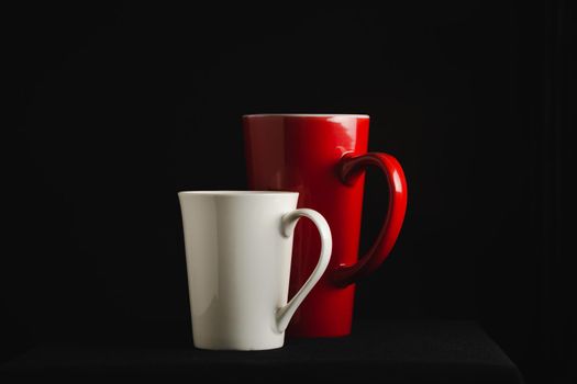 Couple cup on dark background
