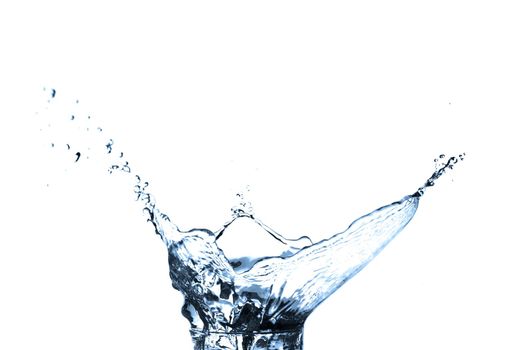 Water splash isolated on white