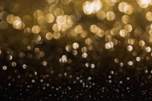 Golden color of bokeh abstract background