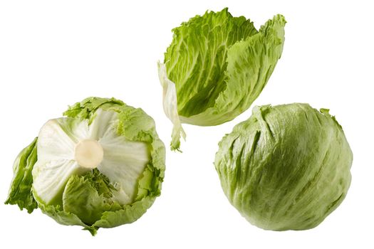 Cabbage isolated on white with clipping paths
