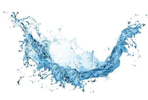 Water splash isolated on whte with clipping paths