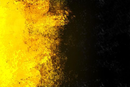 Golden grunge on dark abstract background