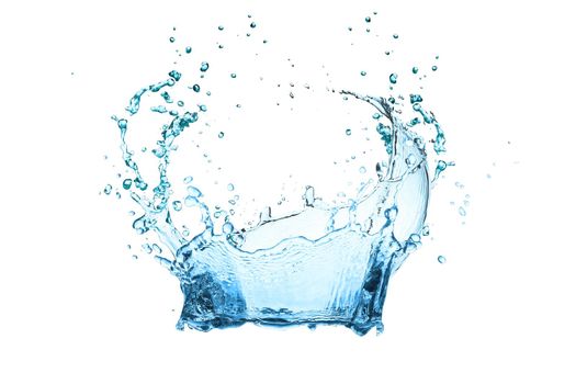 Water splash isolated on whte with clipping path