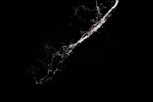 Water splash on dark background