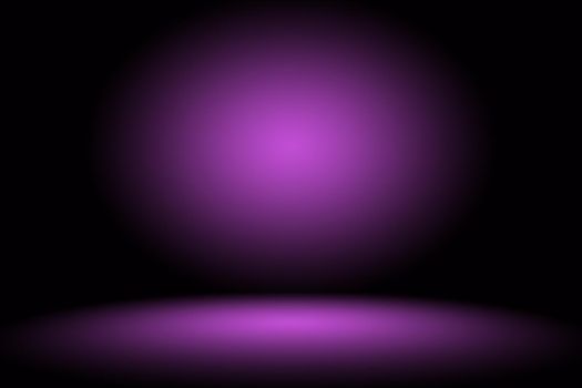 Studio Background Concept - Dark Gradient purple studio room background for product