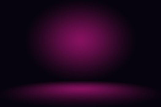 Studio Background Concept - Dark Gradient purple studio room background for product