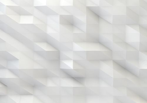 3d illustration of white surface with geometric shapes  background