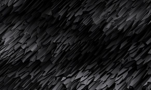 3d illustration of  black textured surface background