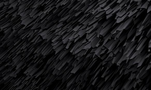 3d illustration of  black textured surface background