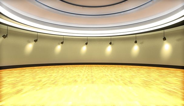 Empty interior gallery or architecture.
