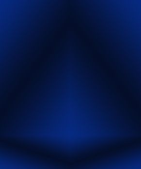 Gradient Blue abstract background. Smooth Dark blue with Black vignette Studio.