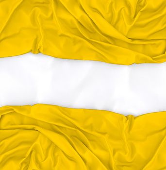 Yellow textile background and copy space in blank.