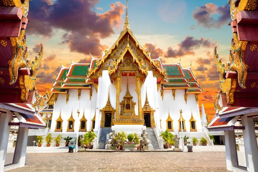 Grand palace and Wat phra keaw at Bangkok city