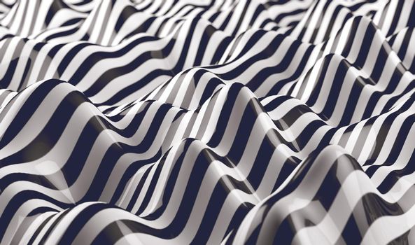 3d illustration of abstract striped and geometric backdrop