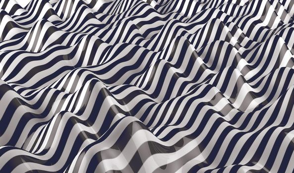 3d illustration of abstract striped and geometric backdrop