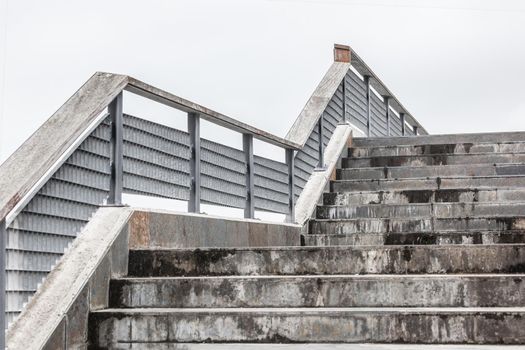 outdoor cement and  concrete stairs detail.Modern architecture of the city