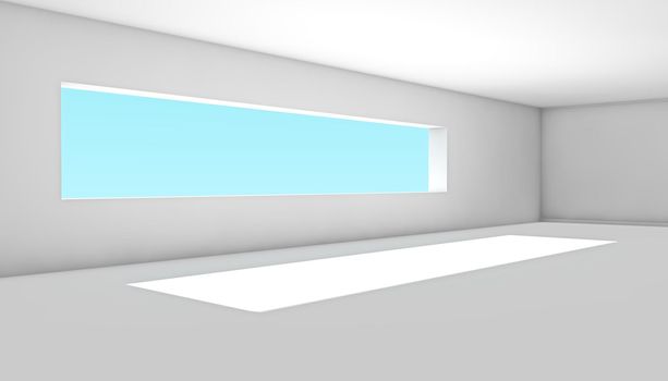 Empty blank space and window with sky and sunset.Real estate selling concept