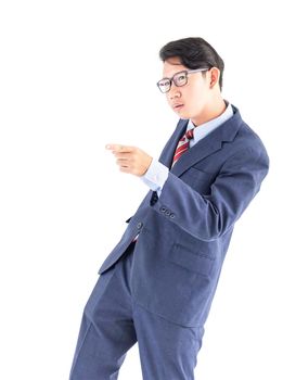 Young asian business men portrait in suit isolated over white background