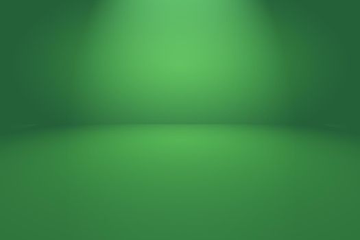 Green gradient abstract background empty room with space for your text and picture