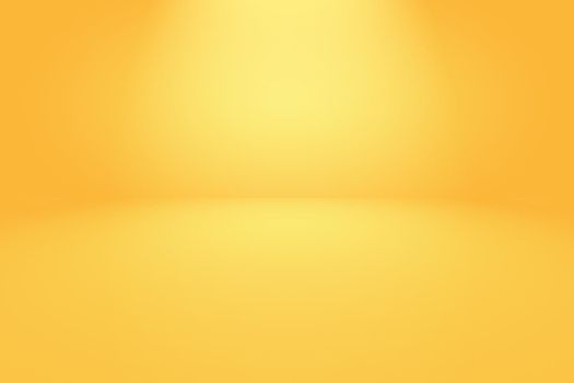 Magic abstract soft colors of shining yellow gradient studio background