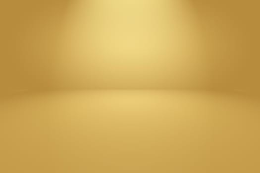 Abstract Luxury Gold yellow gradient studio wall, well use as background,layout,banner and product presentation