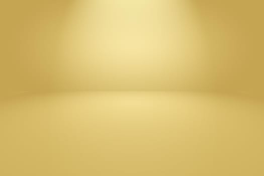 Abstract Luxury Gold yellow gradient studio wall, well use as background,layout,banner and product presentation